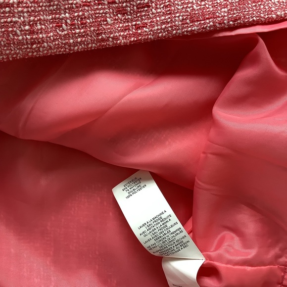 Joe fresh Coral Pink White Tweed Short A-Line Skirt Size 10 Pockets Career - Picture 6 of 7